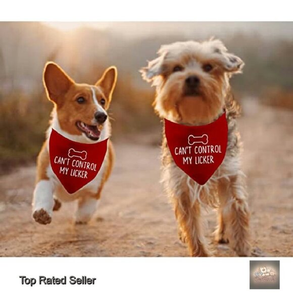 Funny Dog Bandana Triangle Tie Soft Polyester Lightweight Pet Accessory Gift - Picture 7 of 8